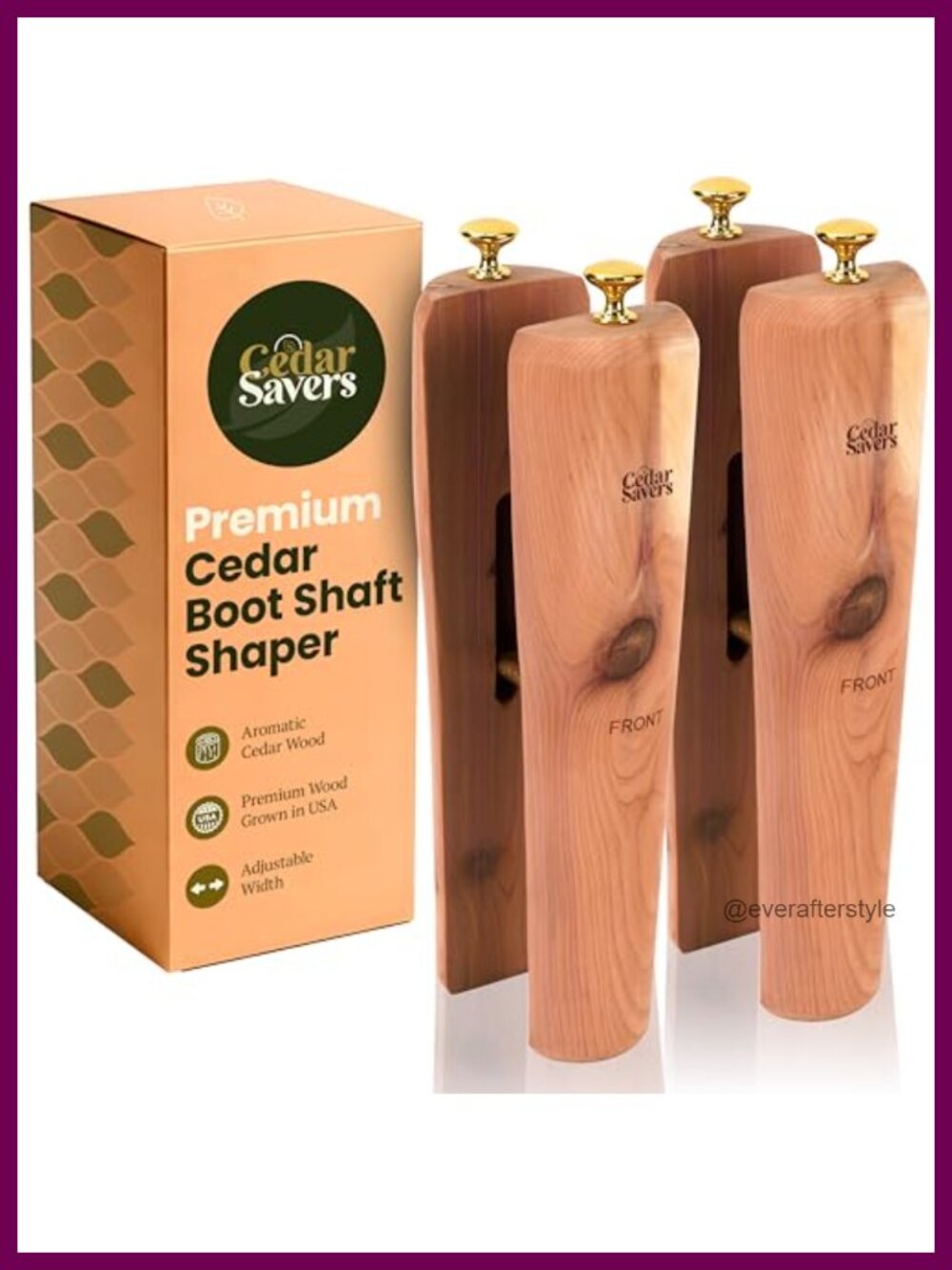 Natural Cedar Boot Shapers for Tall Boots, Shaft Support & Calf Stretcher